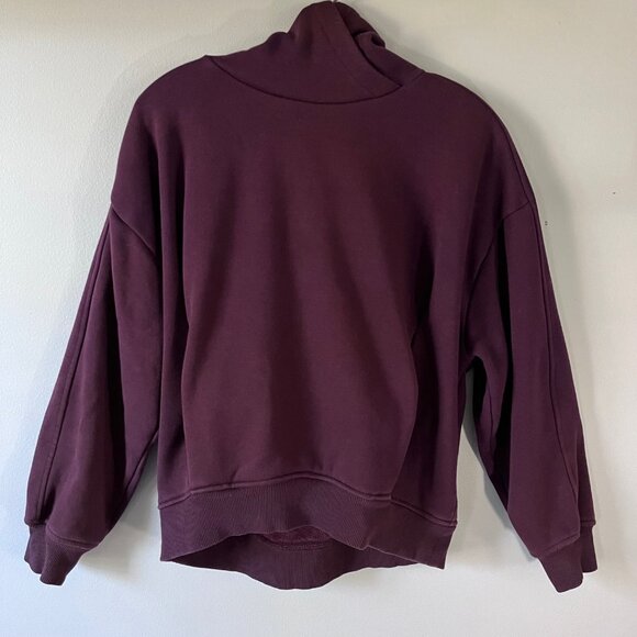 ATHLETA COZY KARMA HOODIE SWEATSHIRT MAROON MEDIUM EUC - Picture 3 of 9